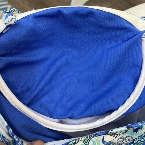 Lauren Ralph Lauren Fiesta PaisleyTwist Bandeau One Piece Swimsuit 16 - Picture 16 of 16